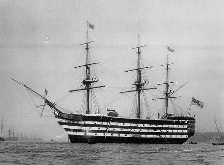 The Victory, used as a training ship during W.W.1
