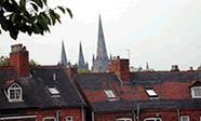 Lichfield Rooftops to the Cathedral